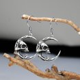 thumbnail image 5 of DQRPSEETB Ear Rings Gothic Style Skeleton Moon Earrings Silver Halloween Skeleton Earrings Halloween Party Jewelry Earrings for Women Earrings, 5 of 7