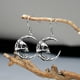thumbnail image 5 of WILLBEST Aretes Acero Inoxidable Mujer Pendientes Estilo Gótico Esqueleto Luna Pendientes Plata Esqueleto Joyería Fiesta Pendientes Para Mujer Pendientes, 5 of 5