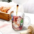 thumbnail image 3 of Yiaed Gnomes Books Tea Cups Print Ceramics Coffee,Large Handle Design,Extra Large Tea and Coffee Cup for Office and Home Mugs, 3 of 6