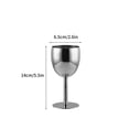 thumbnail image 1 of Pisexur Verre à Vin Rouge en Acier Inoxydable 304, Calice à Étages pour Restaurant, Verre à Vin en Acier Inoxydable., 1 of 2