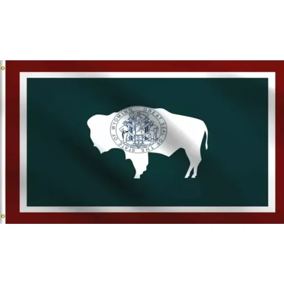 3X5 Wyoming State Flag State Of Wyoming Premium Banner Grommets Fast Us Shpping