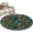Dark Green Dark Orange, variant on Round Rugs 4Ft, Orange Green Spring Floral Round Area Rug Washable Indoor Throw Carpet, Vintage Botanical Summer Flower Soft Non Slip Circle Rug for Kitchen Nursery Room Home Decor Aesthetic