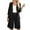 1-black womens 2 piece lounge sets, variant on UPPADA 2 Piece Lounge Outfit for Women Dressy Blazer Sets Open Front Button up Jacket and Shorts Suits Work Office Casual Sets with Pockets Blue,S