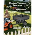 thumbnail image 5 of VEVOR Garden Utility Trailer, 10 Cu. ft & 500lbs Capacity, Tow Behind Steel Dump Cart with 14" Tires, Heavy Duty Yard Trailers for ATV, UTV, 5 of 10