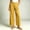 (Fashion 202)Yellow, variant on Aimik Women's High Waist Cotton Blend Wide Leg Pants Button Front Casual Trousers with Pleats Breathable Summer Office Wear