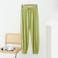 thumbnail image 4 of Uaswgudfs Women's Comfy Loose - Fit Drawstring Waist Pajama Pants Casual Lounge Home Wear Soft Breathable Sleepwear Green M, 4 of 5