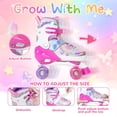 thumbnail image 2 of Kids Roller Skates for Girls Boys - Rose Red Butterfly for Little Kids - Adjustable All Light up Wheels Indoor Outdoor Sports Birthday Gift, 2 of 6