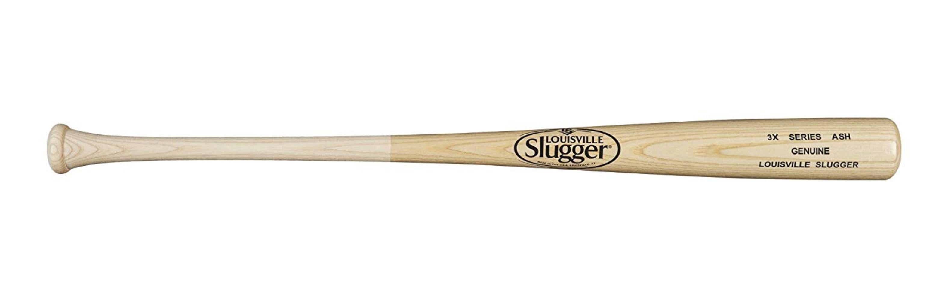 Louisville Slugger 3X Ash Ash Wood Baseball Bat, 34" (3)
