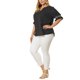 thumbnail image 2 of Women's Plus Size Blouse Pin Dots Smocked Floral Boho Blouses Black 4X, 2 of 7