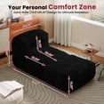 thumbnail image 2 of Centilab Big Bean Bag Chairs, Adults Bean Bag Lounger Sofa with Memory Foam Filled, Bean Bag Couch for Living Room Bedroom Lounge, Ergonomic Support, Black, 2 of 8