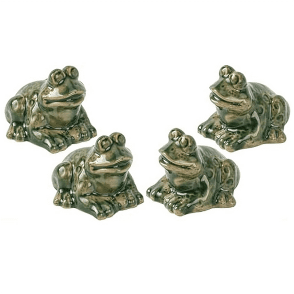4pcs Frog Toilet Bolt Caps,Decorative Toilet Bolt Covers,Ceramic Toilet Frog Covers Toilet Bolts Bathroom Decor