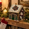 thumbnail image 4 of Christmas Pearl Diamond Art Kit, Beaded Art Crafts Set, Beginner Friendly DIY Wall Decor Supplies for Adult Holiday Indoor Home Ornament, Acrylic Frame with LED Lights, 4 of 7