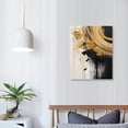 thumbnail image 3 of COMIO Ready to Hang Canvas Wall Art, Gold and Black Ink Strokes Abstract Pattern Landscape Photography Printed on Canvas for Bedroom, Living Room, Office, Kitchen, Home Decor, 3 of 4