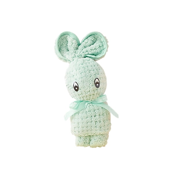 Toallas de baño de coral polar, pequeñas toallas cuadradas, pañuelos, lindos conejos en forma de recuerdo, regalo.