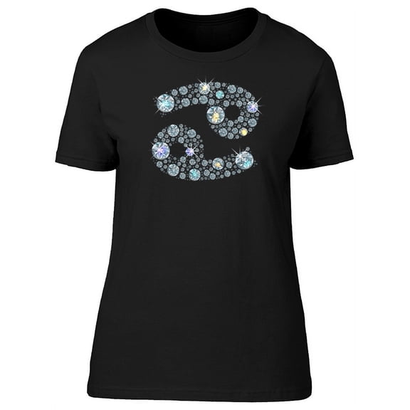 Cancer Zodiac Diamonds T-Shirt Women -Image by Shutterstock, Female Small