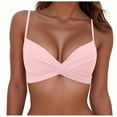 thumbnail image 2 of Sentmoon Womens Bikini Set Curvy Womens Bathing Suits Tummy Control Push Up Solid Color Plus Size Spaghetti Strap Swimsuits for Women Summer Beach Vacation Essentials, 2 of 6