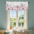 thumbnail image 5 of CoreLiving Floral Window Valance Wisteria Watercolor Print Light Filtering Short Curtain for Kitchen Bathroom Small Window Treatment 1 Panel, 5 of 6
