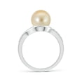 thumbnail image 2 of ANGARA Solitaire Golden South Sea Cultured Pearl Bypass Ring with Diamonds in 14K White Gold for Women | June Birthstone, Birthday, Anniversary, Jewelry Gift for Women | Pearl Ring, 2 of 8