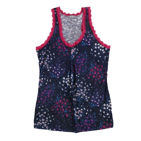 dELiA*s Womens Floral Print Racerback Tank Top blumulti XL