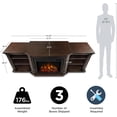 thumbnail image 4 of Real Flame Valmont 74" Electric Fireplace TV Stand in Chestnut Oak, 4 of 8