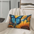 thumbnail image 5 of Sikiie Colorful Cloud Butterfly Sunflower Print Plush Pillow Cover, Wrinkle-proof and Stain-resistant Pillow Protector without Pillow Core, Home Decoration-16"x24", 5 of 6