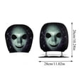 thumbnail image 6 of 2PCs Ghost Face Headrest Covers, Halloween Car Accessories, Scary Face Printing Auto Seat Universal Elastic Models Headrest Protector (D), 6 of 6