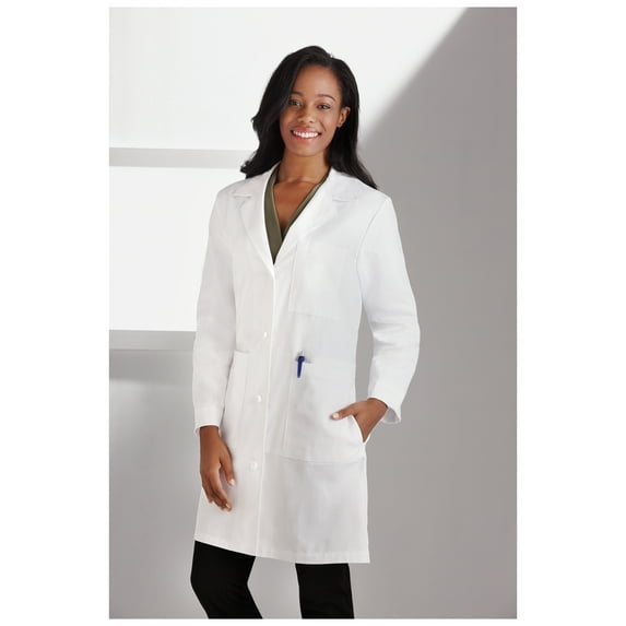 Meta Womens 38" Cotton Knot Button iPad Labcoat, Style 763