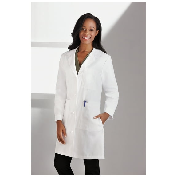 Meta Womens 38" Cotton Knot Button iPad Labcoat, Style 763