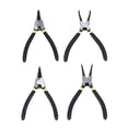 thumbnail image 3 of Juego de 4 alicates para anillos elásticos de acero con mordazas rectas y dobladas, herramientas manuales para reparación y mantenimiento de 7 pulgadas, 3 of 14