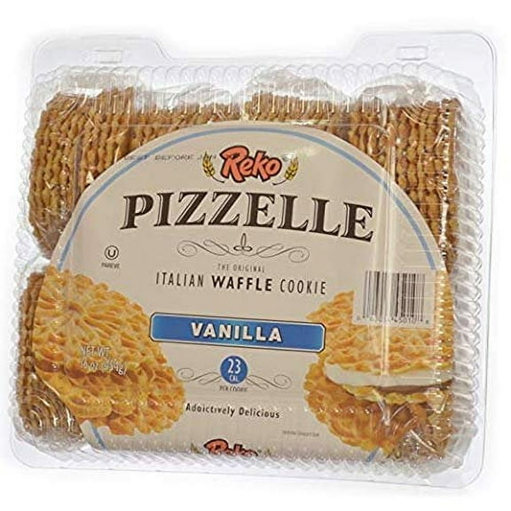 Reko Pizzelles - Vanilla, 20 oz - Authentic Italian Waffle Cookie
