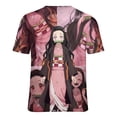 thumbnail image 6 of Kamado Nezuko Womens T-Shirt Round Neck Short Sleeve Tee Shirts Summer Breathable Tops Blouse XL, 6 of 8