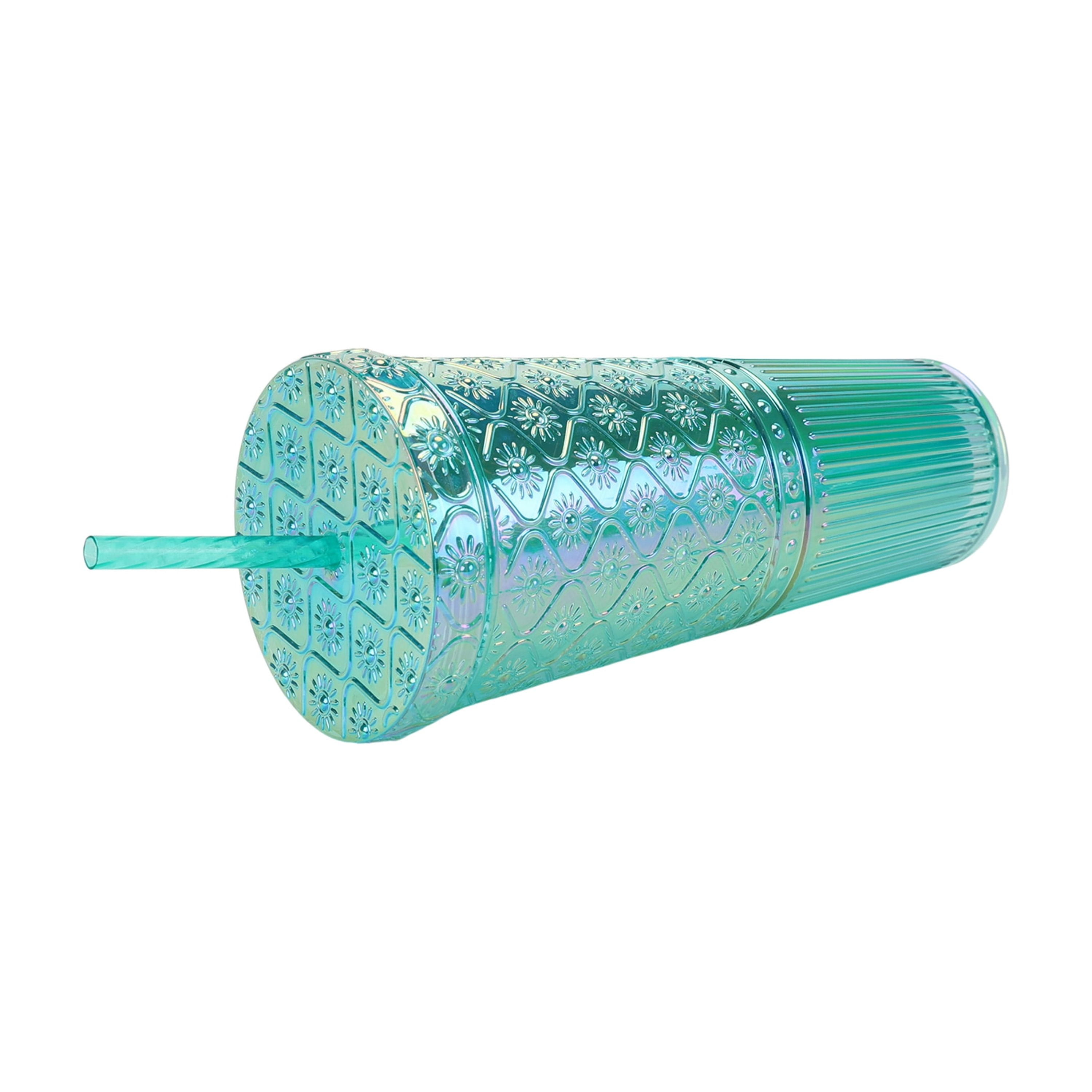 Mainstays 26 oz Sun Ray Textured Tumbler, Green