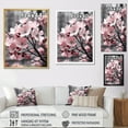 thumbnail image 4 of Designart "Pink Grey Dogwood Photo landscape" Floral & Botanical Floater Framed Canvas Wall Art, 4 of 7