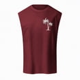 thumbnail image 4 of HCNTES Men's Tank Top Cotton Muscle Workout Gym Shirts Moisture Wicking Lightweight Summer Casual Sleeveless Shirts(Wine,XL), 4 of 4