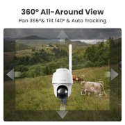 Reolink Go PT Plus 2K+ 4G LTE Battery Security Camera, Smart Detection, Color Night Vision, Pan Tilt & Auto Tracking