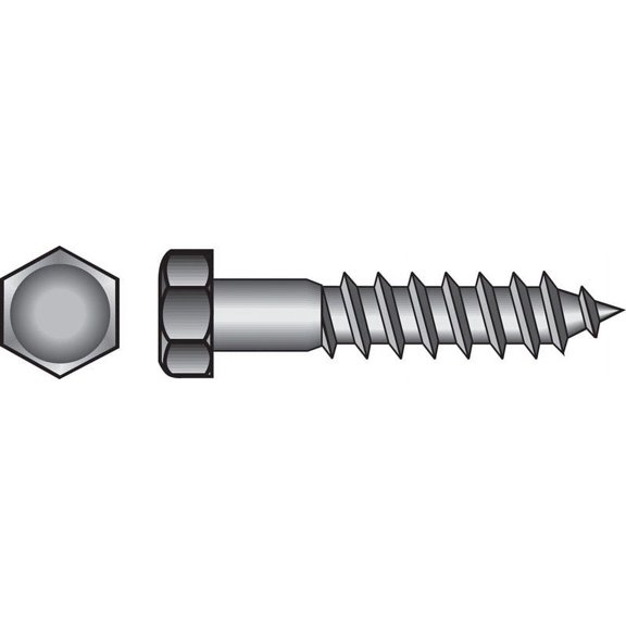 The Hillman Group 3/8" Zinc-Plated Steel Hex Lag Screw