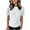 White, variant on fatyb Womens T Shirts Solid Color Basic Tee Tops for Women Summer Short Sleeve Crewneck Tshirts M-5XL