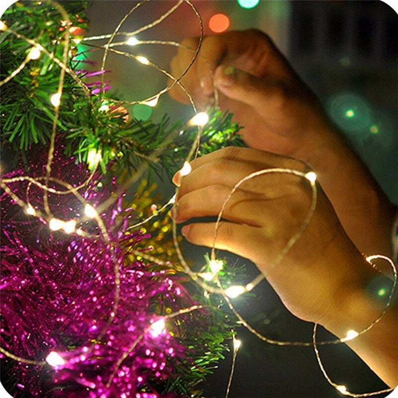 UK 20/30/100 LED Battery Micro Rice Wire Copper Fairy String Lights Party White 