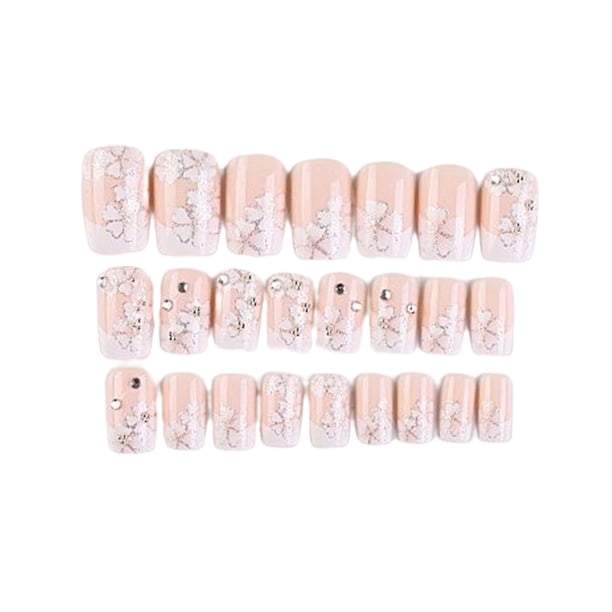 Seitruly 1 Juego de uñas sin pegamento de longitud media estilo cuadrado prensa mate en envolturas de cobertura completa suministros de salón kit de Juegos de manicura Seis Seitruly CE011881-06B