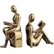 thumbnail image 1 of Sujetalibros resistentes para estanterías, 2 topes con diseño de estatua abstracta, antideslizantes, 1 of 5