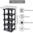 thumbnail image 2 of Compact Shoe Storage, Durable Plastic Shoe Rack, Easy To Assemble For Closet, Entryway, And More (Black), 2 of 5