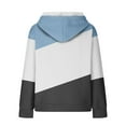 thumbnail image 5 of UAMVSH Women Long Sleeve Hoodie with Pockets Fashionable Color Block Hooded Coat Soft Full Zipper Drawstring Sweatshirt Jackets(Small,Blue), 5 of 5