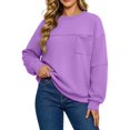 thumbnail image 4 of qafoshin Plus Size Sweatshirts for Women Oversized Pullover Long Sleeve Tops Crew Neck Basic Daily Tops, 4 of 6