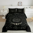 thumbnail image 2 of Feelyou Bohomian Sun Moon Full Size Comforter Sets, Mystic Astrology Bedding Comforter Set, Black Gold Bedding Sets, Super Cozy Room Decorative, 3 Piece, 2 of 8