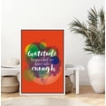 thumbnail image 2 of PixonSign Framed Wall Art Print Set Gratitude Orange Watercolor Word Art Inspirational Motivation Typography Modern Art Chic Colorful Multicolor Ultra for Living Room, Bedroom, Office - 24"x36" White, 2 of 5