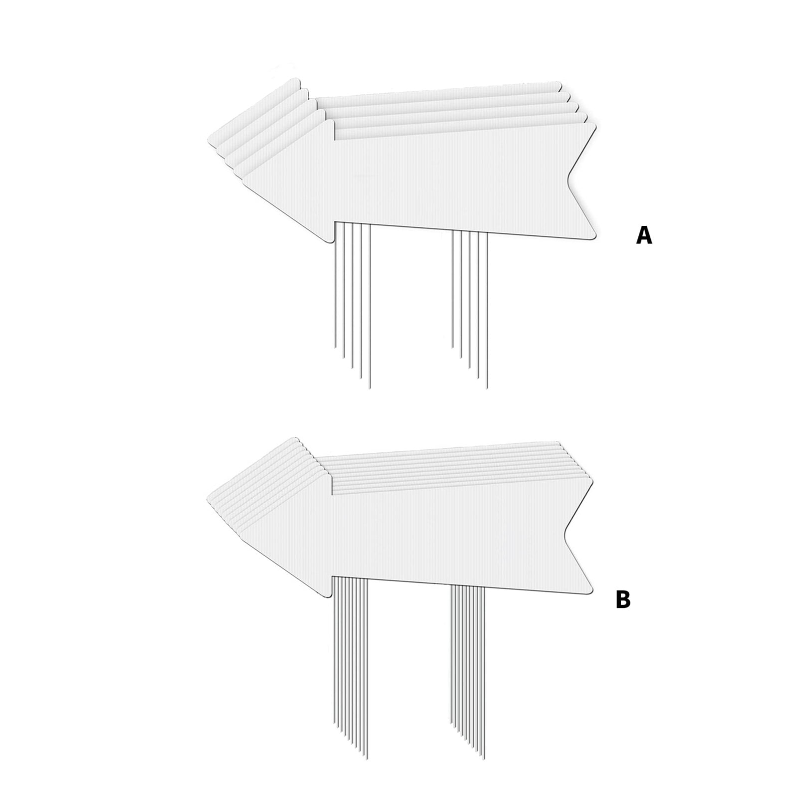 Customizable Yard Stakes 5-Pack, 15In Ground Signs, for Your Own House Numbers & Landscape Design