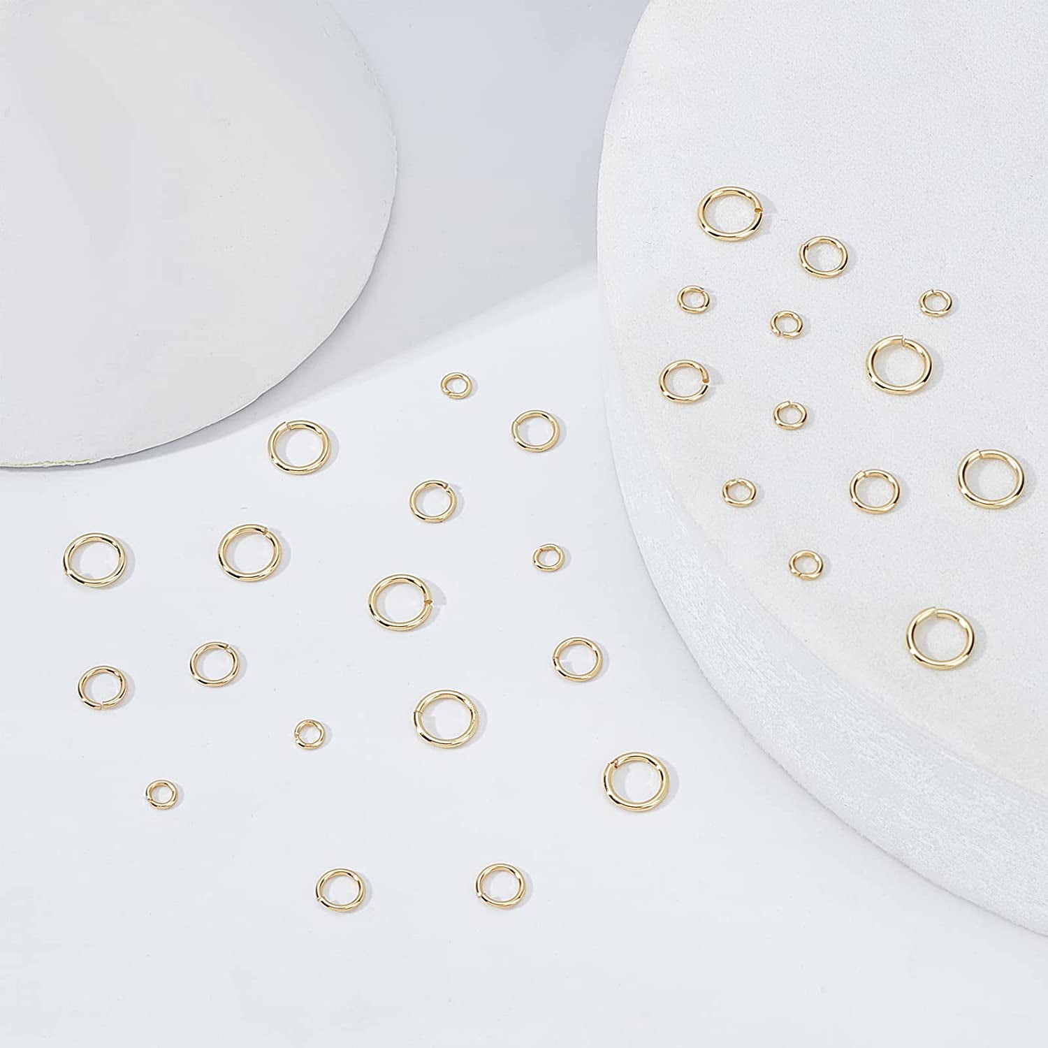 100pcs 14K Gold Filled 4mm Open Jump Rings 22ga, Made in USA, GF8 
