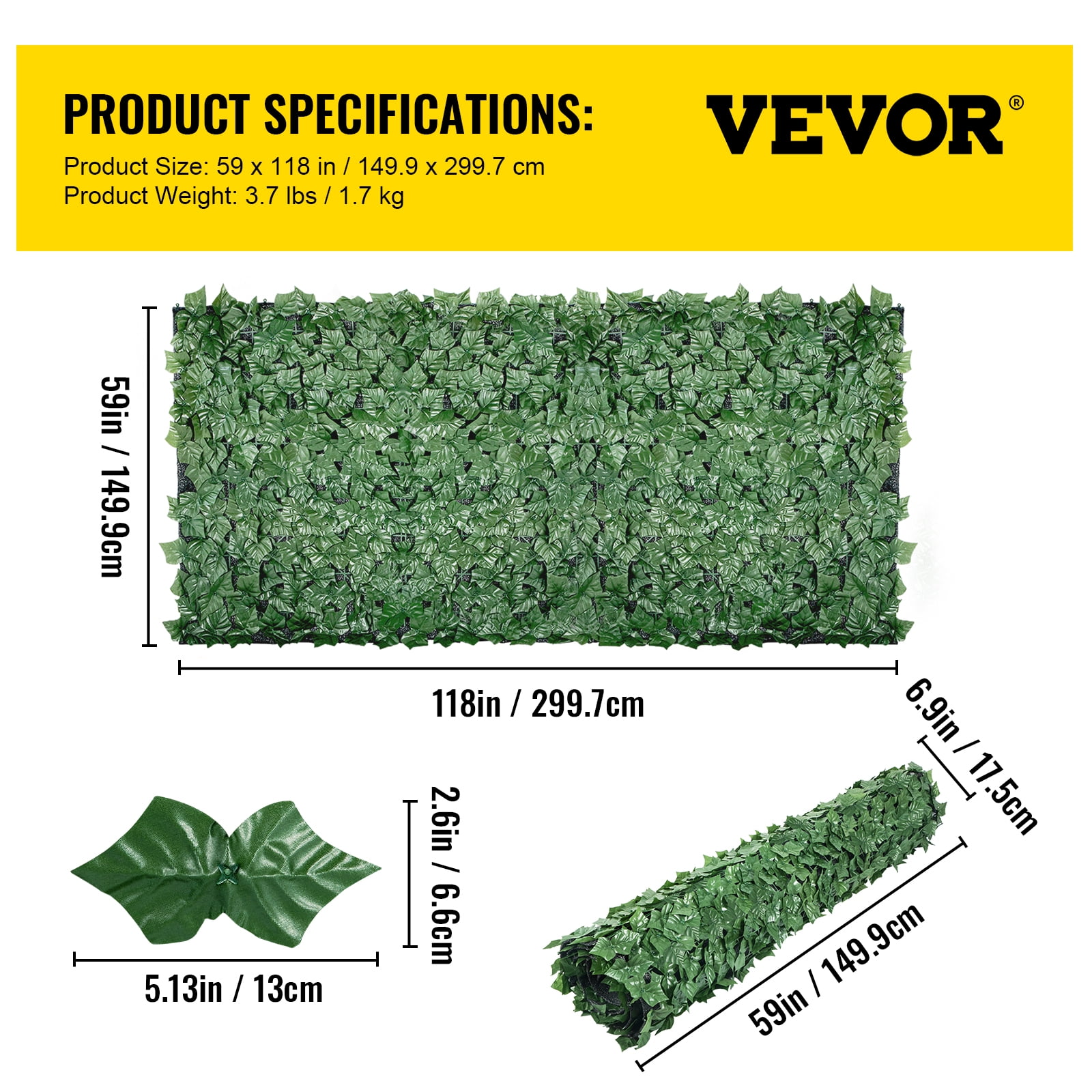 Best Choice Products 96x72in Artificial Faux Ivy Hedge Privacy Fence Screen  For Outdoor Decor, Garden, Yard - Green : Target
