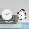 thumbnail image 2 of Reloj de pared redondo, silencioso, sin , decorativo, con forma de pingüino, de tablero de fibra de densidad media. Ideal para baño, dormitorio,, 2 of 8
