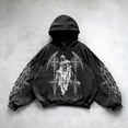 thumbnail image 5 of Sudadera con capucha de tendencia gótica retro negra para hombre y mujer, sudadera con estampado de ángel de estilo punk callejero Harajuku, ropa para parejas, 5 of 5